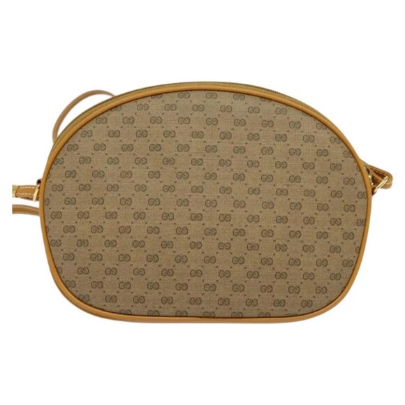 GUCCI Micro GG Supreme Shoulder Bag PVC Brown Gold - Picture 2 of 16